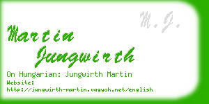 martin jungwirth business card